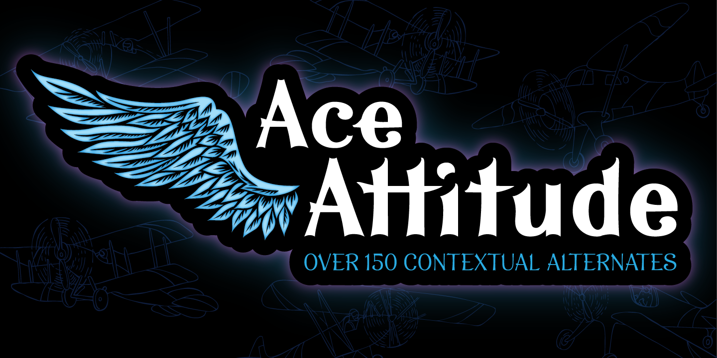 Пример шрифта Ace Attitude